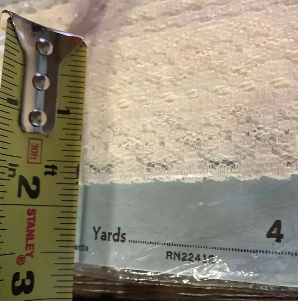 Vintage lingerie 1 1/4 inch fine white lace 4YRDS
